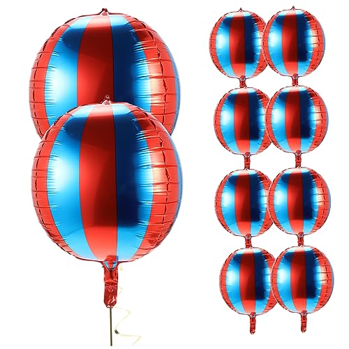 DRESSOOS 10st Runder Ballon Aus Aluminiumfolie Geburtstag Luftballons Zubehör Für Karnevalsgeburtstage Karneval Thema Luftballons Aus Aluminiumfolie Hochzeitsballons Rote Luftballons von DRESSOOS