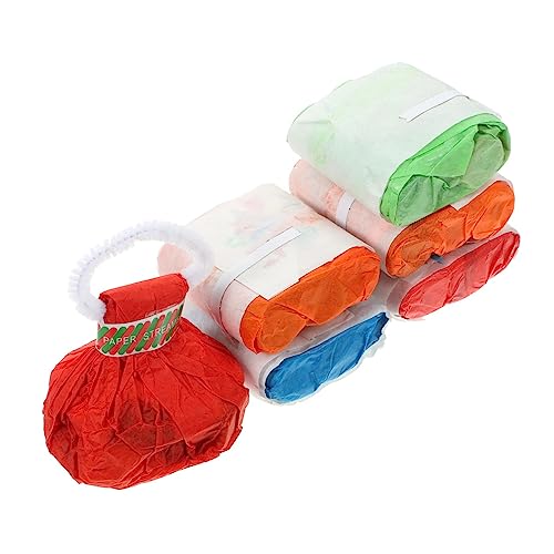 DRESSOOS 10st Von Hand Geworfene Spinnenseide Partylichter Pastellfarbene Partydekorationen Partyzubehör Bunte Handwurfluftschlangen Dekorative Luftschlangen Partywurf-Streamer Papier von DRESSOOS