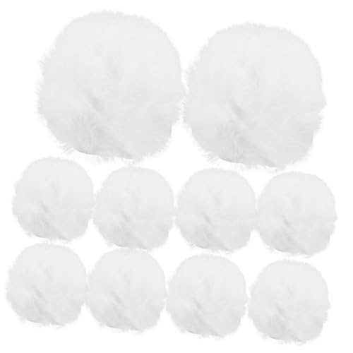 DRESSOOS 12 Stück Weihnachts Deko Pelzbälle Flauschige Hüte Pompons Schuh Pom Poms Kunstfell Pom Pom Fell Pom Poms Schuh Bälle Bommel Bälle Bommel Schuhe Clips Nachahmung Von von DRESSOOS