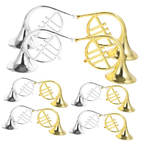 DRESSOOS 12st Mini-waldhorn-anhänger Autohupe Schuhlöffel Bootshupe Schuhanziehergriff -trinkhorn Stadion Horn Hängendes Waldhornmodell Trompetenmundstück Musikinstrumente Plastik von DRESSOOS