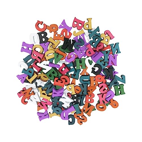 DRESSOOS 15mm Bunte Holzbuchstaben DIY Bastelmaterial Motivationswerkzeuge Für Mehrfarbige Buchstabenchips Zur Kreativen Gestaltung Und Frühkindlichen Bildung von DRESSOOS