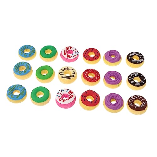 DRESSOOS 18 Stk Donut Radiergummi Radiergummis mit Donut-Duft Radiergummis für Lebensmittel Mini-Radierer erasers for süße radiergummis entzückender Radiergummi Mini-Donuts Radiergummi von DRESSOOS