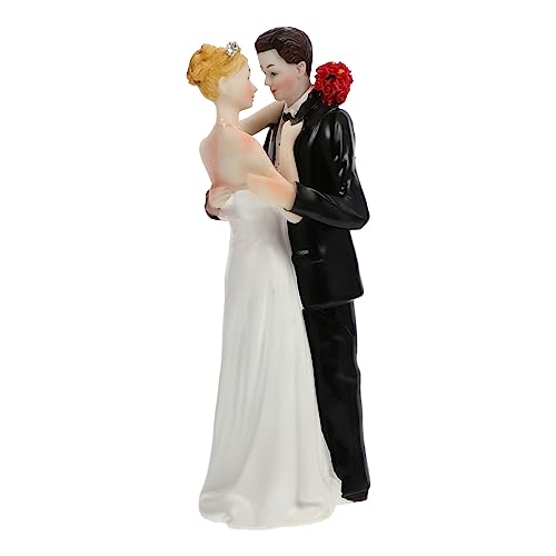 DRESSOOS 1stk Schmuck Für Braut Und Bräutigam Hochzeits-cupcake-topper Kuchendekoration Hochzeits-topper-paar Miniaturfiguren Hochzeit Topper Für Hochzeitsmodelle Hochzeitstorte Topper Harz von DRESSOOS