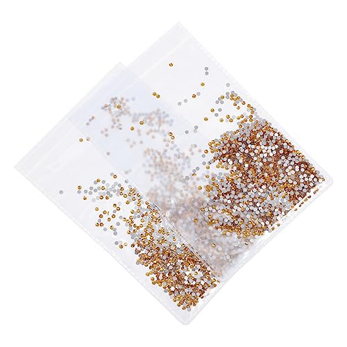 DRESSOOS 2 Packungen Nail Art Dekorationssteine Flachboden Diamant Applikationen Für DIY Maniküre Ca Goldgelb SS6 2mm Für Kreative Nagelgestaltungen von DRESSOOS