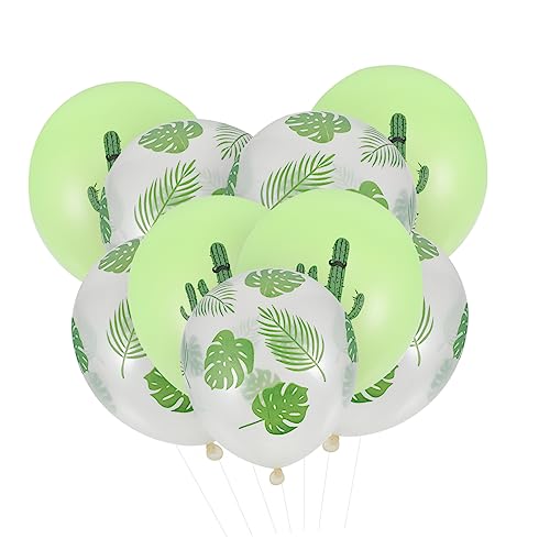 DRESSOOS 20 Stk Schildkrötenblatt-ballon Tropische Ballons Dekorative Luftballons Palmenballon Hawaiianische Partyartikel Dekorativer Luftballon Partyballons Kaktusballons Emulsion Green von DRESSOOS