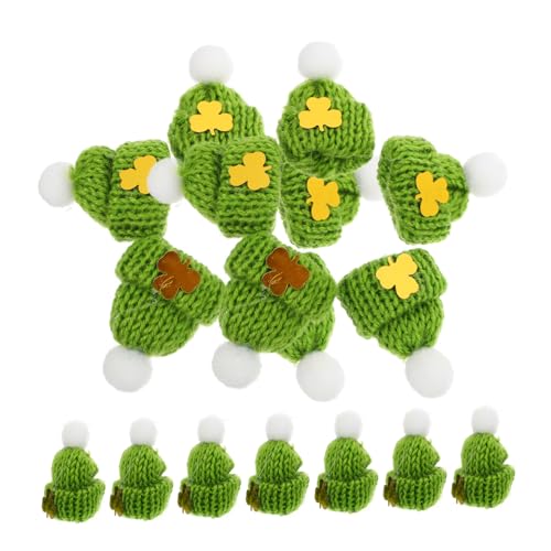 DRESSOOS 20st Mini-Kappe Strickmütze Bastelhutverzierungen Selber Machen Partyzubehör Zum St. Patrick's Day Entzückende Puppenhüte Kleine Hüte DIY Herstellung Von Zubehör Kleiner Hut Garn von DRESSOOS