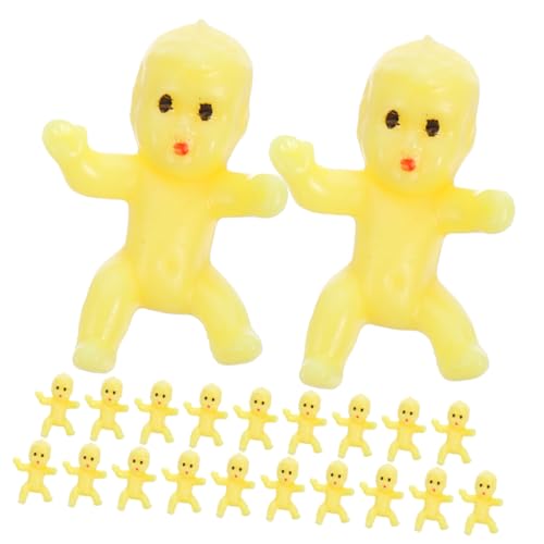 DRESSOOS 20st Mini- -eiswürfel Mini-Babys Badespielzeug Für Babys Babyspielzeug Babyfiguren Mini-Kunststoff- - Babystatuen Aus Kunststoff Kleine Babys Yellow Plastik von DRESSOOS