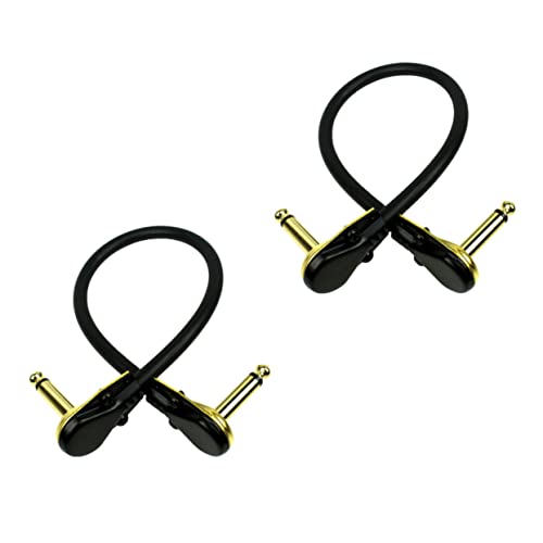 DRESSOOS 2St Effektkabel Lautsprecheranschluss Instrumentenkabel für Bass Kabel für Pedalboards Patchkabel für Instrumente gitarrenkabel guitar cable Basskabel Verstärkerkabel Kupfer Golden von DRESSOOS