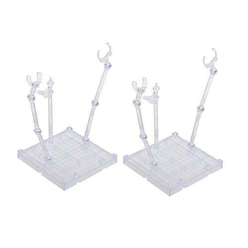 DRESSOOS 2St Halterung Stützständer für Puppen Actionfiguren stehen Actionfigur steht Spielzeug figure stand abstellregal Flexibler Puppenständer Stützrahmen für Puppen Plastik Transparent von DRESSOOS