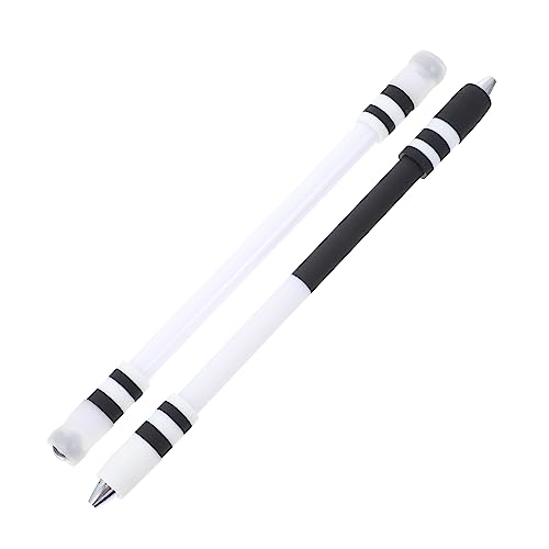 DRESSOOS 2St -Stift Spielzeug fliegend Fidgets Mod Pen Tragbarer rotierender Stift Schwarz Kugelschreiber Finger rotierender Stift tragbarer Flippenstift LED Flash-Stift Student Silikon von DRESSOOS