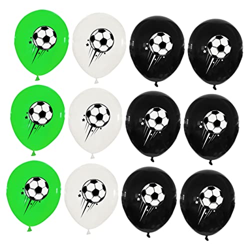 DRESSOOS 30 Stück 12 Zoll Fußball Druckballons Aus Für Kindergeburtstagsdekoration Bunte Fußball Luftballons Für Sport Themenpartys Und Feierlichkeiten von DRESSOOS