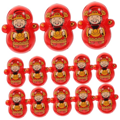 DRESSOOS 30st Des Reichtumsbechers Kinderbecher Glücksgott Dekoration Im Chinesischen Stil Fortune God Tumbler Spielzeug Tumbler Wackelndes Spielzeug Statue Kinderpreise Rot Eisenkugel von DRESSOOS