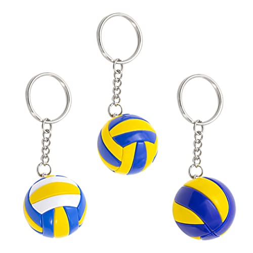 DRESSOOS 3st Volleyball-modellspielzeug Kompakter Volleyball-schlüsselanhänger Taschenanhänger Entzückender Volleyball Keychain Schlüsselanhänger Für Tasche Zubehör Diy Liefert Leder von DRESSOOS