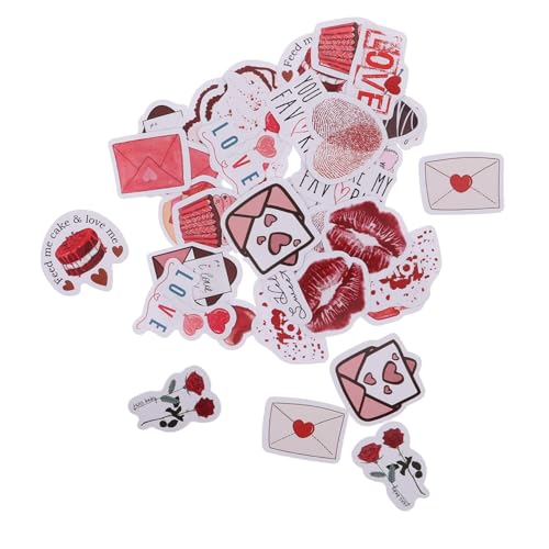 DRESSOOS 46 Teiliges Valentinstag Handbuch Dekoration Scrapbooking Hochzeitsdekoration Sammelalbum Zubehör Valentinstag Party Dekoration Schrottbuchung Supples Kit Valentinstag von DRESSOOS