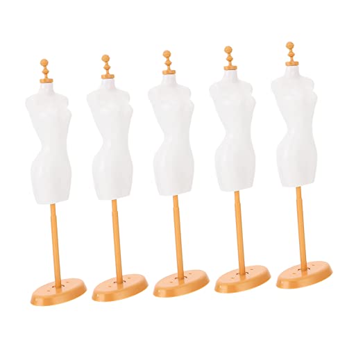 DRESSOOS 5 Stück Modellständer Puppenkleidungsständer Puppenständer Mini Schaufensterpuppen Stütze Puppenkleidungs Stütze Puppenmodell Maniquin Display Regale Mini von DRESSOOS