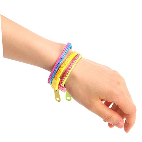 DRESSOOS 50 Stück Reißverschlussarmband für friendship bracelet plastikenten + Raupen-Kugelspielzeug Reißverschlussarmbänder für Freundschaftsarmband mit Reißverschluss von DRESSOOS