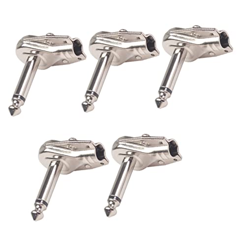 DRESSOOS 5St Koppler für Gitarren-Effektpedale E-Gitarrenteile Effektpedalanschluss Kabelverbinder Anschlüsse Instrumentenanschluss für E-Gitarren Gitarrenliebhaber-Zubehör Silver von DRESSOOS