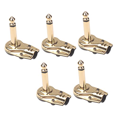 DRESSOOS 5st E-gitarren-part Koppleranschlüsse Für Gitarreneffektpedale Kupplung Klinkenstecker Adapter Gitarren-hardware Klinkenpedale Für Gitarre E-gitarrenteile Golden von DRESSOOS