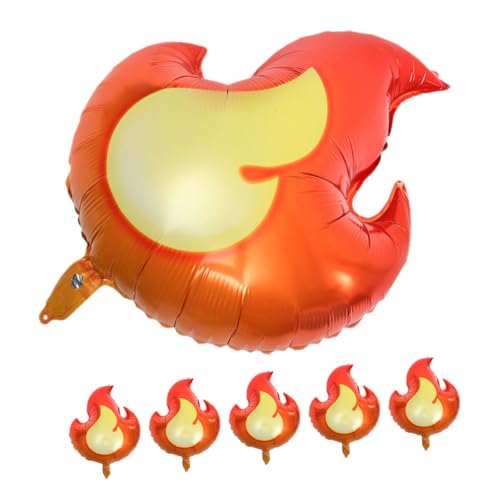 DRESSOOS 6 Stück Jungen Geburtstag Party Ballon Dekor Flamme Modell Aluminiumfolie Ballons Geburtstag Luftballon Set Luftballons Happy Birthday von DRESSOOS