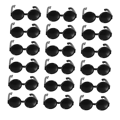 DRESSOOS 60St Mini-Brille ferngläser kinderferngläser Puppen-Brillen-Accessoires Sonnenbrille Mein Leben Puppenzubehör schnapsgläser Puppenbrillen aus Plastik Minipuppenbrille Black von DRESSOOS