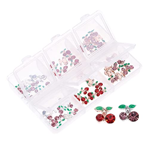 DRESSOOS 60st Nailart-accessoires Mit Strasssteinen Diamantornamente Aufkleber Edelsteine Nagelschmuck Obstdekor Nageldiamanten, Strasssteine Nageldekorationen Für Nagelkunst Legierung von DRESSOOS