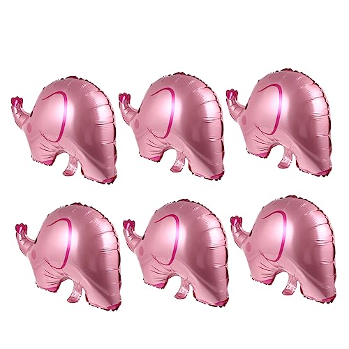 DRESSOOS 6St Elefant Aluminiumfolienballon Elefanten-Tierballons Luftballons für die Babyparty Blase wand polsterung deckenverkleidung Luftballons zur Babyparty Geburtstag Luftballons Rosa von DRESSOOS