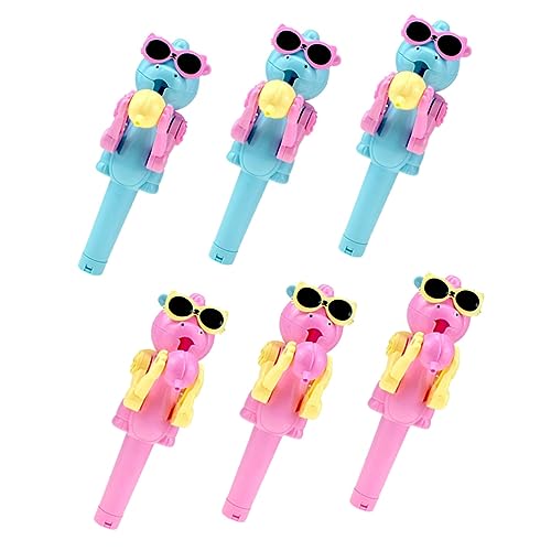 DRESSOOS 6st Lollipop-roboter Blase Zauberstab Pop-up-lutscher Saugnapfhalter Für Lutscherhalter Einhorn Licht Bonbon Dinosaurier Süßigkeiten Lutscher-fall Plastik von DRESSOOS