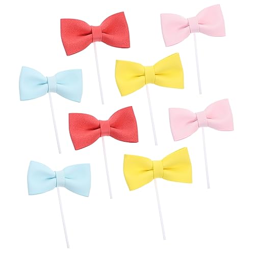 DRESSOOS 8 Stück Kuchendekoration Aus Schaumstoff Schleife Kuchendekoration Prinzessin Cupcake Topper Schleife Cupcake Picks Kuchen Hochzeits Topper Kuchen Fußball Cupcake von DRESSOOS