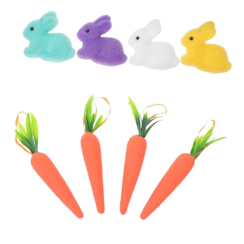 DRESSOOS 8St Osterhase Wurf Hasen Plüsch Bunny Cute Decor Easter Decoration Garten Decoration schwimmblase Ostern hängende Karotte kreatives Kaninchenhandwerk Schaum von DRESSOOS