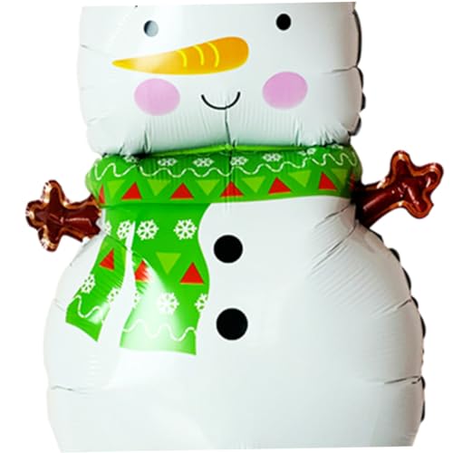 DRESSOOS Aluminiumfolie Schneemann Luftballon Für Weihnachtsfeier Partydekoration Riesiger Weihnachtsballon Perfekte Figur Für Festliche Anlässe Und Feiern von DRESSOOS