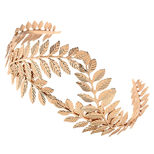 DRESSOOS Blatt Stirnband Brautjungfer Brautgirlande Stirnband Kronen Hochzeitshaarschmuck Für Bräute Frauen Braut Stirnband Hochzeitsgirlande Kopfbedeckung Party Bands Legierung Golden von DRESSOOS