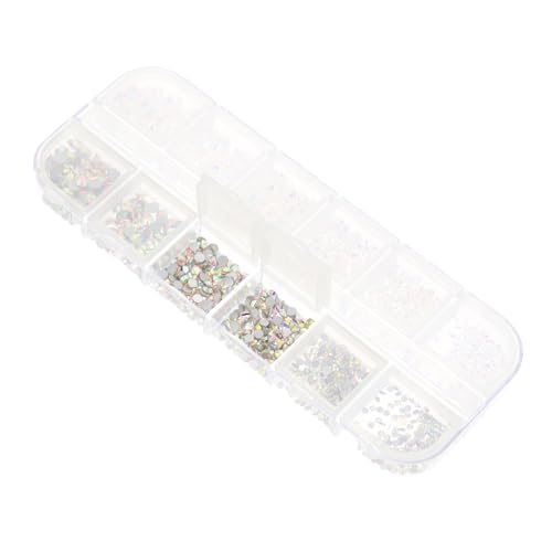 DRESSOOS Box Mit Glitzernden Diamant Flatbacks Strasssteinen Für Nageldesign DIY Nagelornamente Für Anfänger Verschiedenen Farben Ideal Für Kreative Nail Art Anwendungen von DRESSOOS