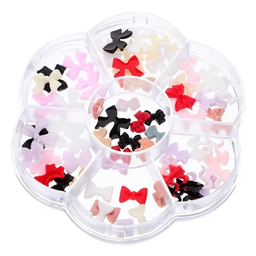 DRESSOOS Bunte Bowknot Nagel Charms 1 Box Mit Schleifen Nagel Dekorationen Für DIY Nagel Kunst Perfekte Accessoires Für Feiertags Nagelkunst Und Kreative Nail Art Designs von DRESSOOS