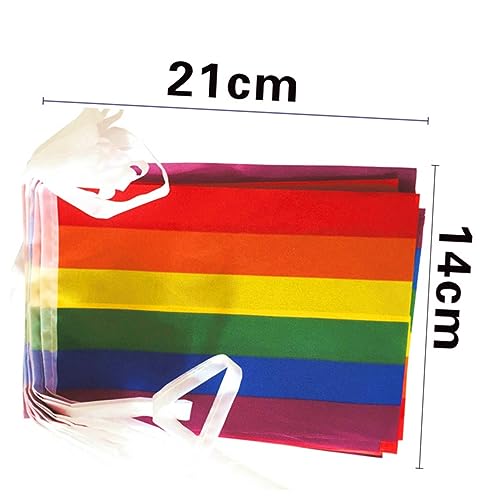 DRESSOOS Bunte Flaggen Cluster Zum Aufhängen Regenbogen Homosexuelles Banner Dekorative Wimpelkette Für Einkaufszentren Pride Flagge Für Feste Und Feierlichkeiten 1 Stück von DRESSOOS