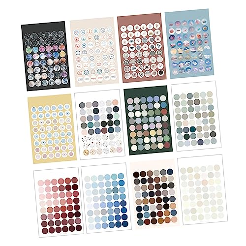 DRESSOOS Bunte Punkte Aufkleber Für Tagebuch Scrapbooking Und Kalender Multifunktionale Dekorative Sticker Im Gemischten Stil Für Kreative Projekte von DRESSOOS