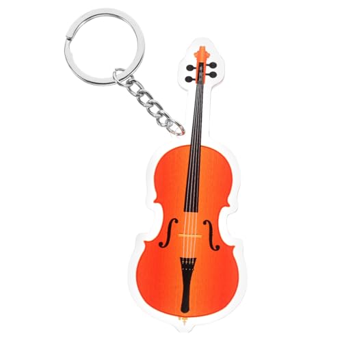 DRESSOOS Cello Schlüsselanhänger Geldbörse Schlüsselanhänger Schlüsselanhänger Schlüsselanhänger Violoncello Instrument Schlüsselanhänger Hängende Instrumentenornamente von DRESSOOS