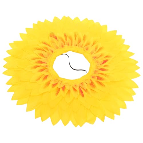 DRESSOOS Dekorationszubehör Für Den Kindergarten Pilz Kinder Maskieren Blumenkopfabdeckung Gänseblümchen Foto Kopfbedeckung Anlage Sonnenblumenblütenblätter Sonnenblumenhaube Mädchen Yellow von DRESSOOS