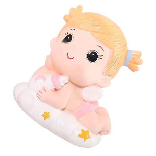 DRESSOOS Kuchendekoration Kleine Babygeburtstagsgeschenk Kuchenfiguren Für Paare Dekorationen Zum 1. Geburtstag Hochzeitsdekoration Miniaturpaarfiguren Harz von DRESSOOS