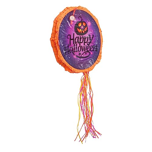 DRESSOOS Piinata Halloween Gespenstisch Halloween-partydekoration Jack o Lantern Piñata Requisiten Halloween-spielzeug Lustig Pinata Auseinanderziehen Pinata-spiel Papier Violett von DRESSOOS