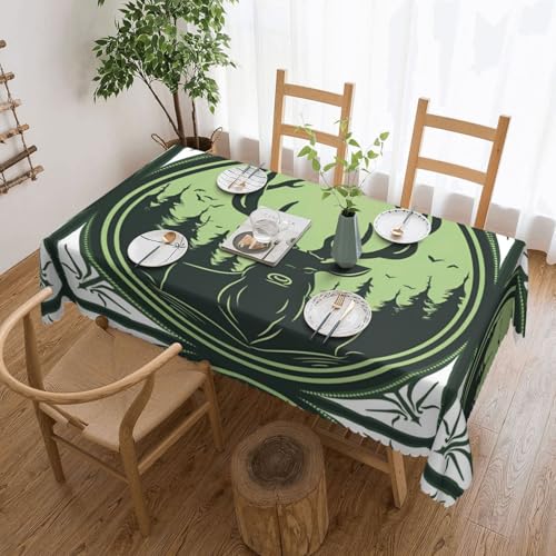 DRGFCXE Gentleman Hirsch-Tischdecke, Tischdekoration, Tischdecke, Hochzeit, Isolierung, quadratische Tischdecke, 137,2 x 182,9 cm, Café, Picknick, Tischdecke von DRGFCXE