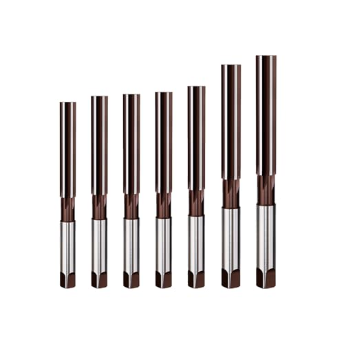 7-teiliges Handreibahlen-Set H8, gerader Schlitzreibahle, metrischer Reibbohrer für Metall, Drinyoung (7 Stück: 3 mm, 4 mm, 5 mm, 6 mm, 8 mm, 10 mm, 12 mm) von DRINYOUNG