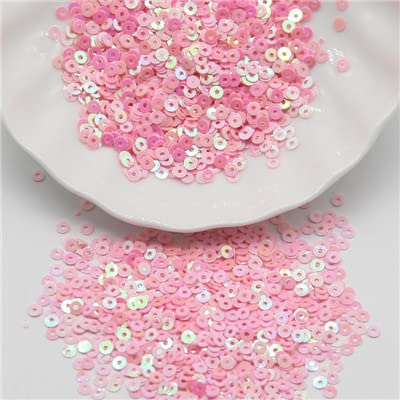 3mm 4mm 5mm 6mm Pailletten flach rund lose Pailletten Basteln Paillette Nähen Kleidung Dekoration DIY Zubehör Pailletten-ab rosa,6mm 750St von DRJUSS