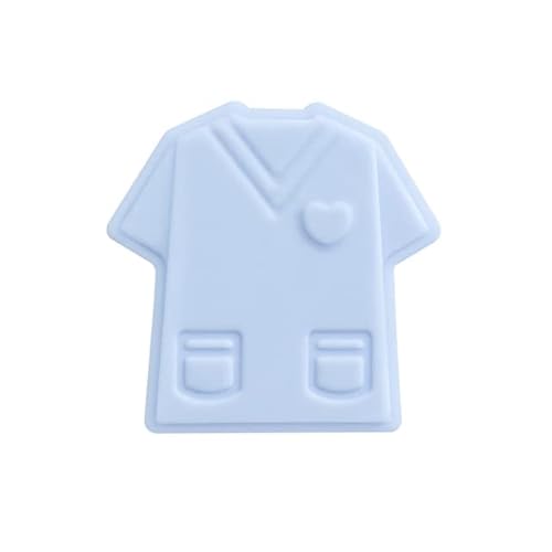 Perlen des Silikon-10pcs Krankenschwester-Hemd-Doktor-T-Shirt Großverkauf für DIY Jewerly, das Babybeads-10pcs m Pastellblau herstellt von DRJUSS