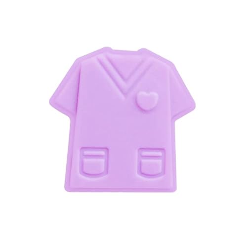 Perlen des Silikon-10pcs Krankenschwester-Hemd-Doktor-T-Shirt Großverkauf für DIY Jewerly, das Babyperlen-10pcs m süße Flieder herstellt von DRJUSS