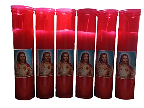 DRW Set 6 Kerzen Heiliges Herz Jesu 26 cm von DRW