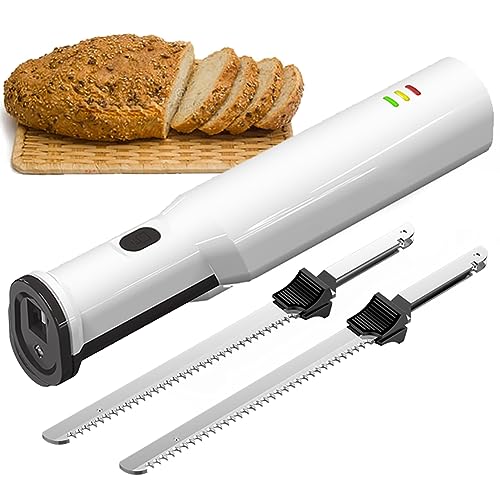 DRYIC Elektrisches Tranchiermesser, kabellos, wiederaufladbar, müheloses Schnitzen von Fleisch, Geflügel, Brot, Auslöser von DRYIC