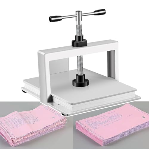 Manuelle Papierpressmaschine für A4/A3-Papier-Glättungsmaschine, Buchpressmaschine, manuelles flaches Papier mit 1,5 Tonnen Druck (3A) von DRYIC