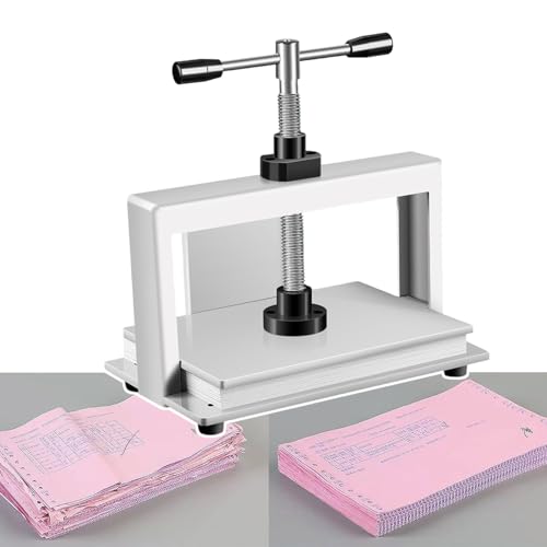 Manuelle Papierpressmaschine für A4/A3-Papier-Glättungsmaschine, Buchpressmaschine, manuelles flaches Papier mit 1,5 Tonnen Druck (4A) von DRYIC