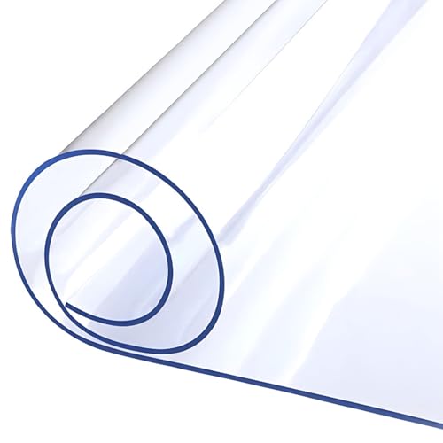 DSFHVBDD Tischfolie Transparent Rund, Tischdecke Durchsichtig Abwaschbar, Transparente Folie Tischdecke, Wasserdicht PVC Tischfolie Transparent Tischschutz (1.8mm 180cm) von DSFHVBDD