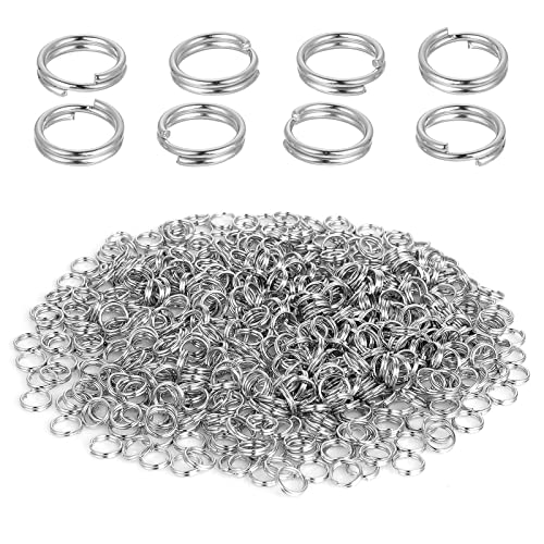 DSLSQD 500 Stück Biegeringe für Schmuckherstellung, 6 mm Binderinge, O-Ring-Verbindungen, doppelte Schlaufen, geteilte Biegeringe, Verbindungsstücke, kleine Schlüsselanhänger für Schmuck, Halsketten, von DSLSQD